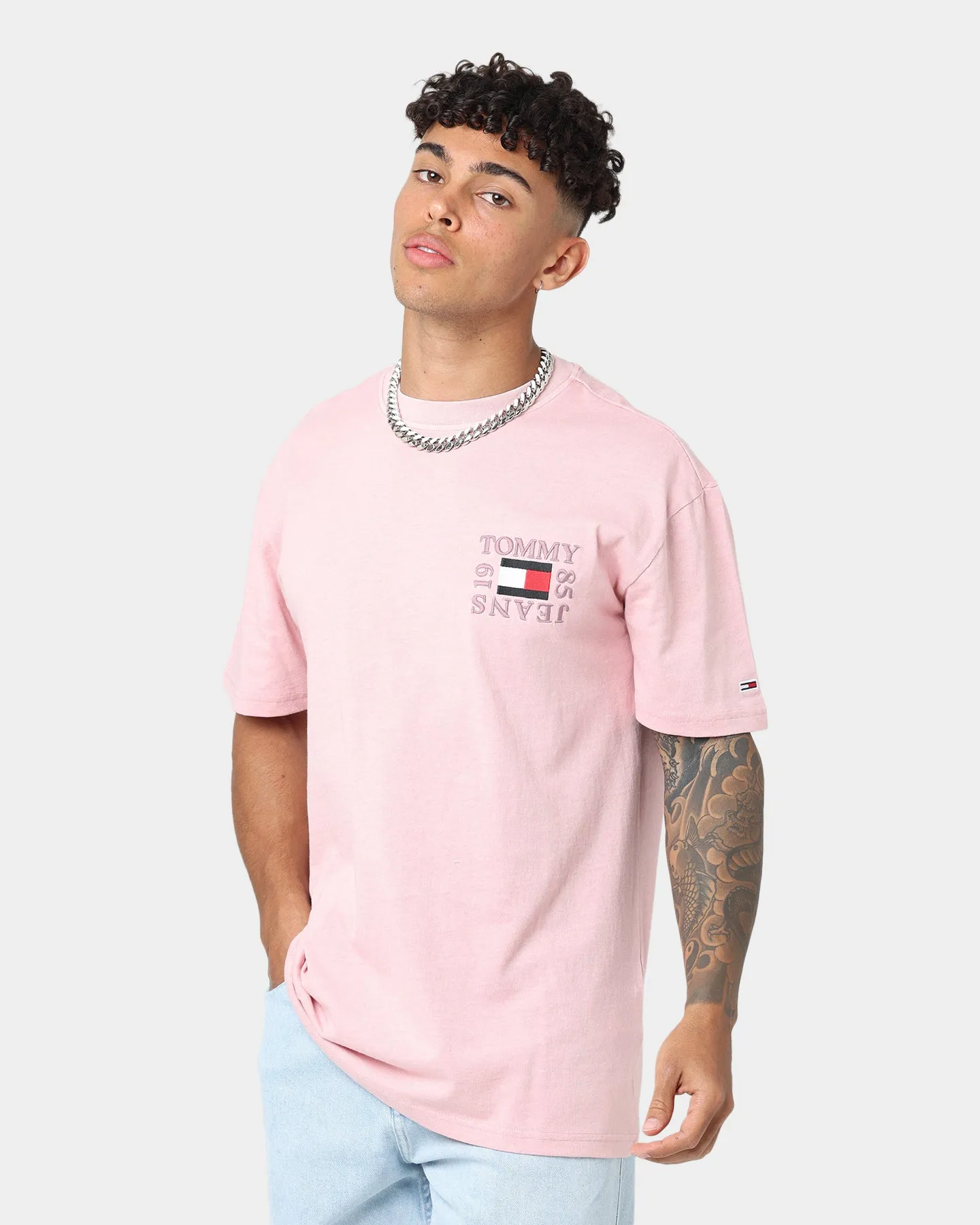 Tommy Jeans Timeless Box T-Shirt Broadway Pink