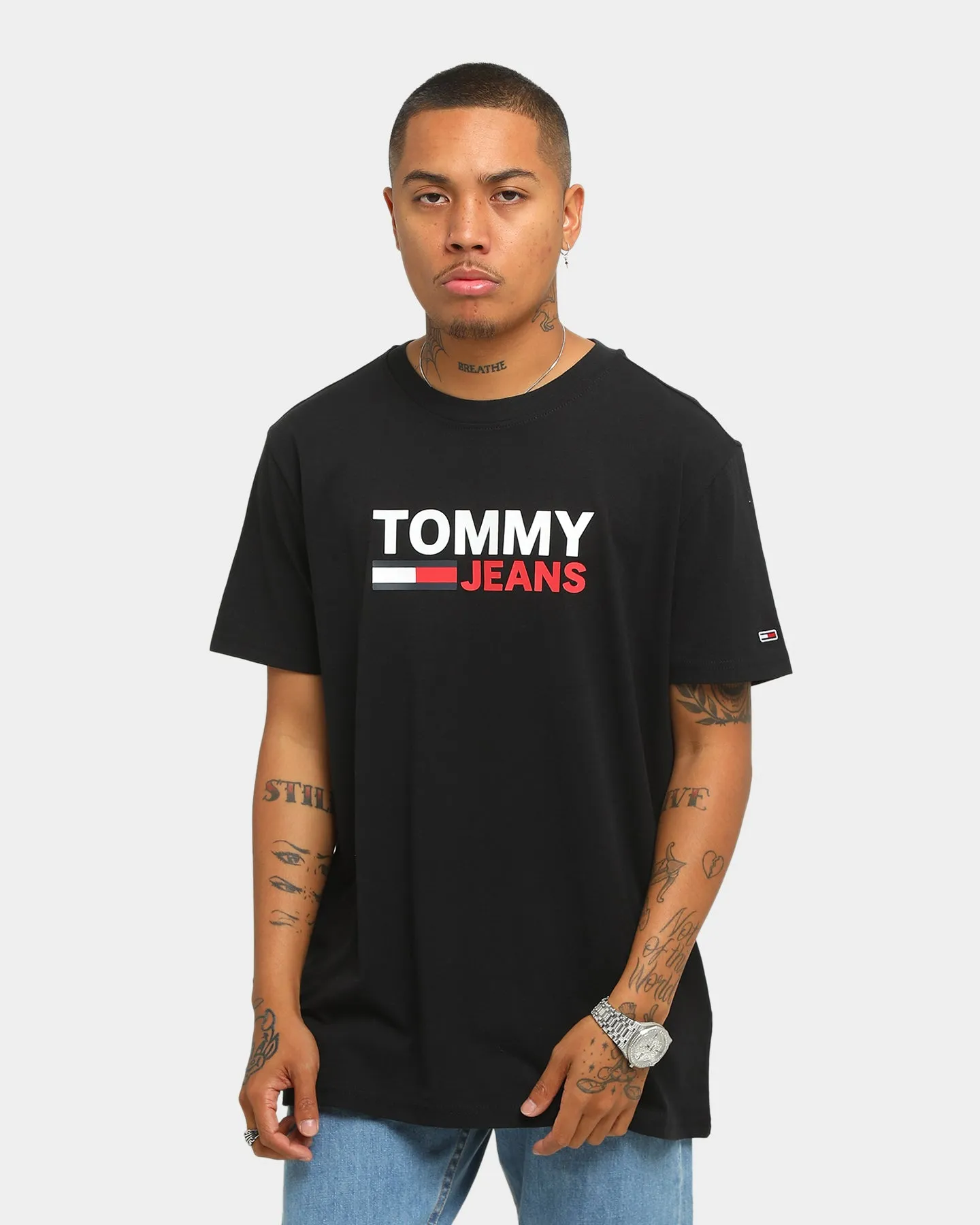 Tommy Jeans TJM Corp Logo T-Shirt Black