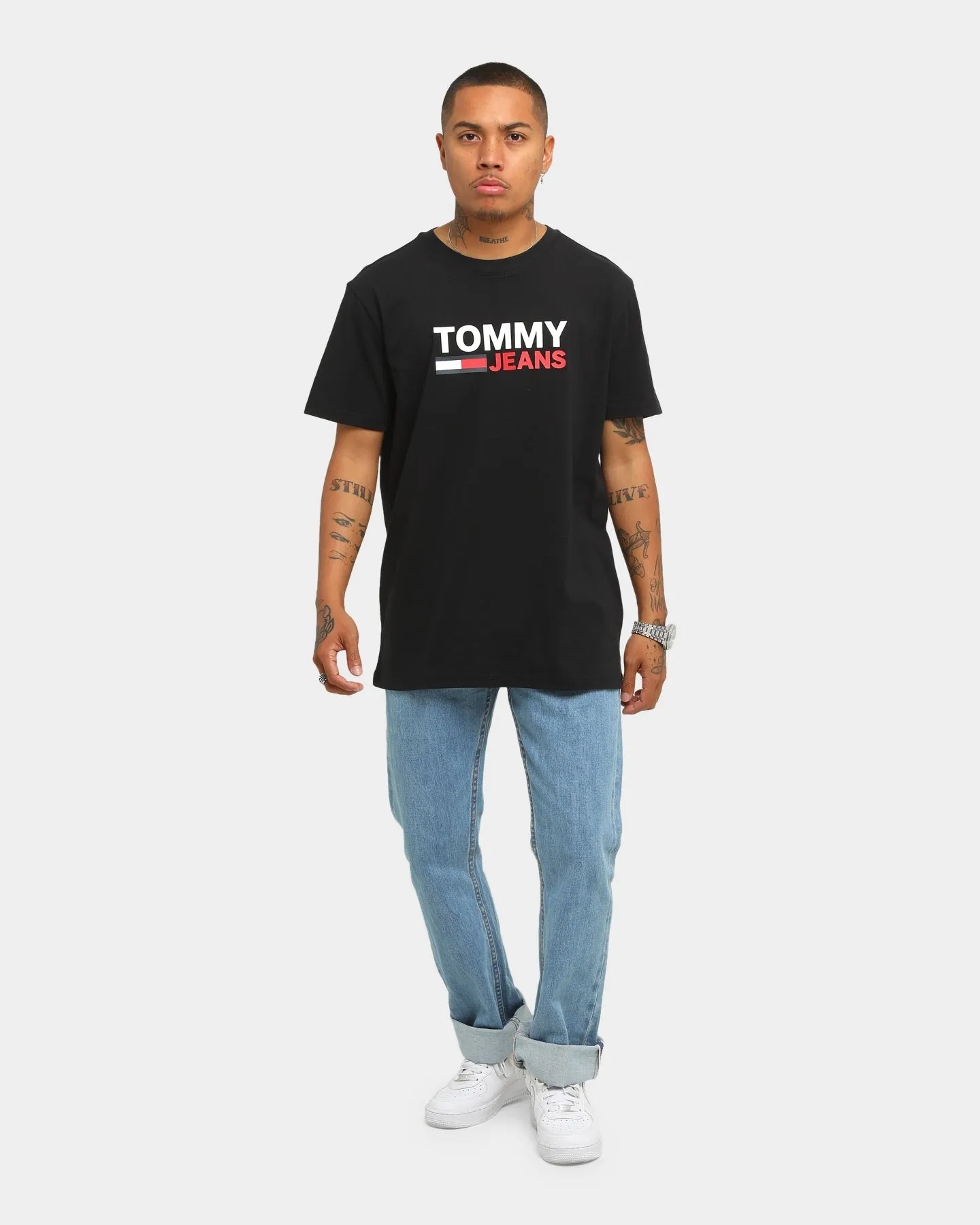 Tommy Jeans TJM Corp Logo T-Shirt Black