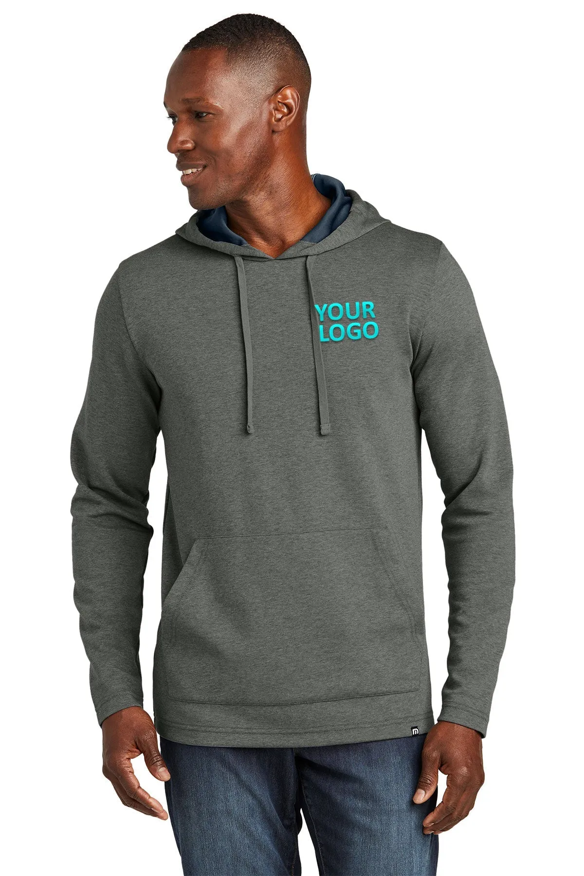 TravisMathew Coveside Customized Hoodies, Dark Grey Heather